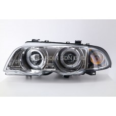 BMW E46 98-01 Chrome Projector Headlamp w Ring